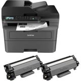 Brother MFC-L2827DWXL Multifunktionsprinter Laser A4 1200 x 1200 dpi 32 sider pr. minut Wi-Fi mørk grå, Laser, Monoprint, 1200 x 1200 dpi, A4, Direkte udskrivning, Sort, Grå
