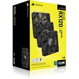 Corsair iCUE LINK RX120 Triple, Sag fan Sort