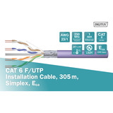 Digitus Professionelt Cat.6 F/UTP installationskabel simplex, Eca Violet