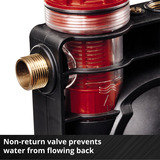 EINHELL Automatisk batteridrevet havepumpe AQUINNA 36/38 F LED AUTOMATIC, 36Volt (2x18V) Rød/Sort