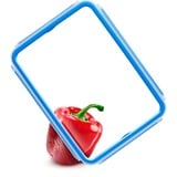 Emsa 508567 enhed til madopbevaring Rektangulær Kasse Transparent 3 stk, Boks gennemsigtig/Blå, Kasse, Rektangulær, Transparent, Polypropylen (PP), Termoplastisk elastomer (TPE), Tyskland, 195 mm
