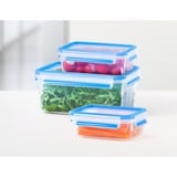 Emsa 508567 enhed til madopbevaring Rektangulær Kasse Transparent 3 stk, Boks gennemsigtig/Blå, Kasse, Rektangulær, Transparent, Polypropylen (PP), Termoplastisk elastomer (TPE), Tyskland, 195 mm