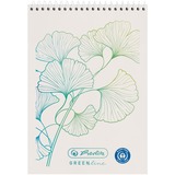 Herlitz GREENline blok og notesblok A7 50 ark Hvid, College blok Mønster, Hvid, A7, 50 ark, Firkantet papir, Voksen