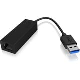 ICY BOX IB-AC501a Ethernet 1000 Mbit/s, Adapter Sort, Ledningsført, USB, Ethernet, 1000 Mbit/s, Sort