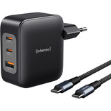Intenso Intenso Power Adapter W100ACC GaN + C520C Kabel, Oplader Sort