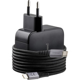 Intenso Intenso Power Adapter W100ACC GaN + C520C Kabel, Oplader Sort