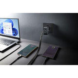 Intenso Intenso Power Adapter W100ACC GaN + C520C Kabel, Oplader Sort