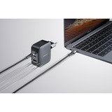 Intenso Intenso Power Adapter W100ACC GaN + C520C Kabel, Oplader Sort