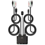 Lindy 42347 KVM Switch Sort, KVM-switchen 3840 x 2160 pixel, 4K Ultra HD, Sort