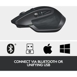 Logitech MX Master 2S Wireless Mouse mus Højre hånd RF trådløs + Bluetooth Laser 4000 dpi grafit, Højre hånd, Laser, RF trådløs + Bluetooth, 4000 dpi, Grafit
