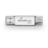 MediaRange Kombi-lagerstick 512 GB, USB-stik Sølv/gennemsigtig