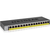 Netgear GS116PP Ikke administreret Gigabit Ethernet (10/100/1000) Strøm over Ethernet (PoE) Sort, Switch Ikke administreret, Gigabit Ethernet (10/100/1000), Strøm over Ethernet (PoE), Stativ-montering