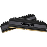 Patriot Viper 4 PVB432G300C6K hukommelsesmodul 32 GB 2 x 16 GB DDR4 3000 Mhz Sort, 32 GB, 2 x 16 GB, DDR4, 3000 Mhz, 288-pin DIMM