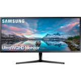 SAMSUNG LS34J550WQR 86,4 cm (34") 3440 x 1440 pixel UltraWide Quad HD LED Sort, Gaming Skærm mørk grå, 86,4 cm (34"), 3440 x 1440 pixel, UltraWide Quad HD, LED, 4 ms, Sort