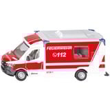 SIKU Mercedes-Benz Sprinter Miesen Type C Ambulance Ambulancemodel Formonterede 1:50, Model køretøj Rød/Hvid, Ambulancemodel, Formonterede, 1:50, Mercedes-Benz Sprinter, Ethvert køn, Metal, Plast