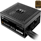 Thermaltake Smart BM2 enhed til strømforsyning 650 W 20+4 pin ATX ATX Sort, PC strømforsyning Sort, 650 W, 100 - 240 V, 47 - 63 Hz, 10 A, Aktiv, 110 W