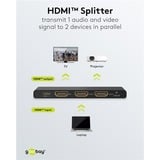 goobay HDMI Splitter 1 til 2 (4K @ 60Hz) Sort