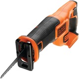 BLACK+DECKER uden batteri og oplader, Bajonet sav Orange/Sort, 22 mm Hublänge, max. 110 mm Schnitttiefe, flexibler Sägeschuh, ergonomische Griffgummierung, ohne Akku und Ladegerät) BDCR18N