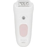 Braun Silk-épil 5 5-000 28 pincetter Lyserød, Hvid, Epilator Hvid/Rosa, Lyserød, Hvid, 28 pincetter, MicroGrip, 0,5 mm, Batteri, Indbygget batteri