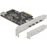 DeLOCK 90059 interface-kort/adapter Intern USB 3.2 Gen 2 (3.1 Gen 2), USB-controlleren PCIe, USB 3.2 Gen 2 (3.1 Gen 2), Lavprofil, PCIe 3.0, SATA 15-stik, 10 Gbit/sek.