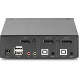 Digitus KVM-switch DisplayPort 2x1, KVM-switchen Sort