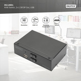 Digitus KVM-switch DisplayPort 2x1, KVM-switchen Sort