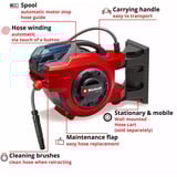 EINHELL GE-HR 18/30 Li-Solo, 4173770, Slangerulle Rød