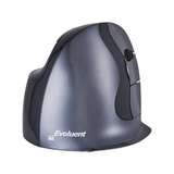 Evoluent Evoluent D mus Kontor Højre hånd RF trådløst Laser 3200 dpi Sort/Sølv, Højre hånd, Vertikal design, Laser, RF trådløst, 3200 dpi, Sort, Grå, Sølv