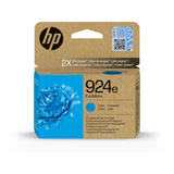 HP Original 924e EvoMore-blækpatron, cyan cyan, Højt (XL) udbytte, Blå, 1 stk, 800 Sider, Enkelt pakke