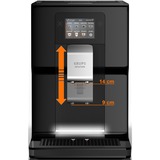 Krups EA8738 Semi-auto Espressomaskine 3 L, Kaffe/Espresso Automat Sort, Espressomaskine, 3 L, Malet kaffe, Indbygget kværn, 1450 W, Sort