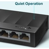 TP-Link LS1005G Ikke administreret Gigabit Ethernet (10/100/1000) Sort, Switch Sort, Ikke administreret, Gigabit Ethernet (10/100/1000), Kan monteres på væggen