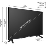 Telefunken D32F751X7CW, LED-tv Sort