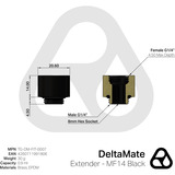 Thermal Grizzly DeltaMate Extender - MF14, Forbindelse Sort