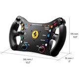Thrustmaster Ferrari 488 GT3 Wheel Add-On Sort USB Rat Analog/digital PC, Xbox One, Xbox One S, Xbox One X, Xbox Series S, Xbox Series X, PlayStation 4, PlayStation 5, Udskiftnings rat Sort, Rat, PC, Xbox One, Xbox One S, Xbox One X, Xbox Series S, Xbox Series X, PlayStation 4, PlayStation 5, D-måtte, Knappen Menu, Knappen Tilstand, Knappen Start, Analog/digital, Ledningsført, USB