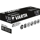 VARTA -V357 Husholdningsbatterier Engangsbatteri, Sølvoxid (S), 1,55 V, 1 stk, Hg (kviksølv), Sølv