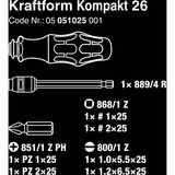 Wera 05051025001, Bit sæt Sort/Grøn