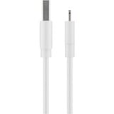 goobay 54600 Lightning kabel 1 m Hvid Hvid, 1 m, Lightning, USB A, Hanstik, Hanstik, Hvid