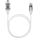 goobay Ethernet-adapterkabel USB-C 3.2 Gen2 > RJ-45, Slim Hvid