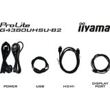 iiyama G-MASTER G4380UHSU-B2 computerskærm 108 cm (42.5") 3840 x 2160 pixel 4K Ultra HD LED Sort, Gaming Skærm Sort, 108 cm (42.5"), 3840 x 2160 pixel, 4K Ultra HD, LED, 0,4 ms, Sort