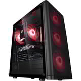 ALTERNATE Custom PC Series • Red Hero Essentials Gaming-PC, Gaming PC Sort/gennemsigtig