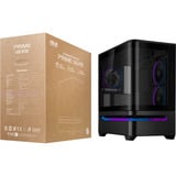 ASUS PRIME AP202 ARGB Mini Tower Sort, Towerkabinet Sort, Mini Tower, PC, Sort, micro ATX, Mini-ITX, Metal, Spil