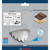Bosch 2 608 837 667 rundsavklinge 13,6 cm 1 stk Hårdt træ, Blødt træ, 13,6 cm, 1,59 cm, 1 mm, 11000 rpm, 1,5 mm