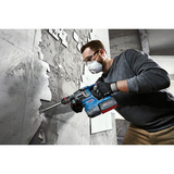 Bosch Batteri borehammer GBH 18V-22 X Professional solo, 18 Volt Blå/Sort
