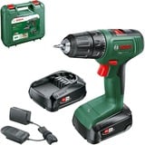 Bosch EasyDrill 18V-40 1630 rpm Nøglefri 1,3 kg Sort, Grøn, Bore-/ skruemaskine Grøn/Sort, Pistolgreb boremaskine, Nøglefri, Børstefri, Sort, Grøn, 1,3 cm, 1630 rpm