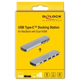 DeLOCK 87753 dockingstation Docking Grå, Docking station grå, Docking, 60 W, Grå, 3840 x 2160 pixel, Metal, Kina