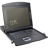 Digitus 17" modulær konsol, KVM-switchen Sort