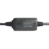 Digitus Aktivt USB 2.0 forlængerledning, 15 meter Sort