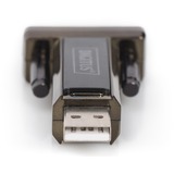 Digitus Converter USB 2.0 D-Sub 9 Male Sort, Adapter Sort, USB 2.0, D-Sub 9 Male, Sort