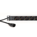 Digitus DN-95437, Strømskinne Sort/aluminium
