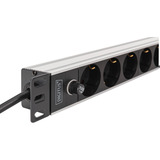Digitus DN-95437, Strømskinne Sort/aluminium